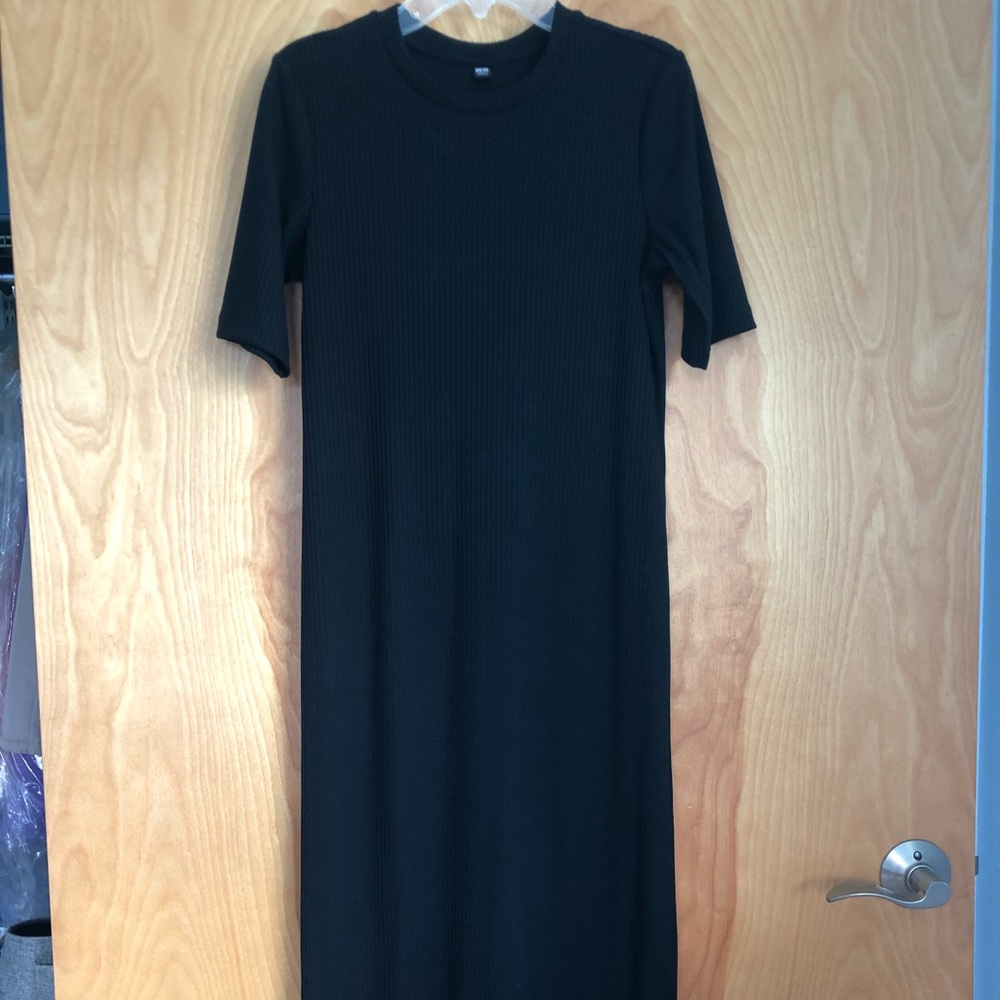 NEW! Uniqlo Midi Ribbed Shirt Dress